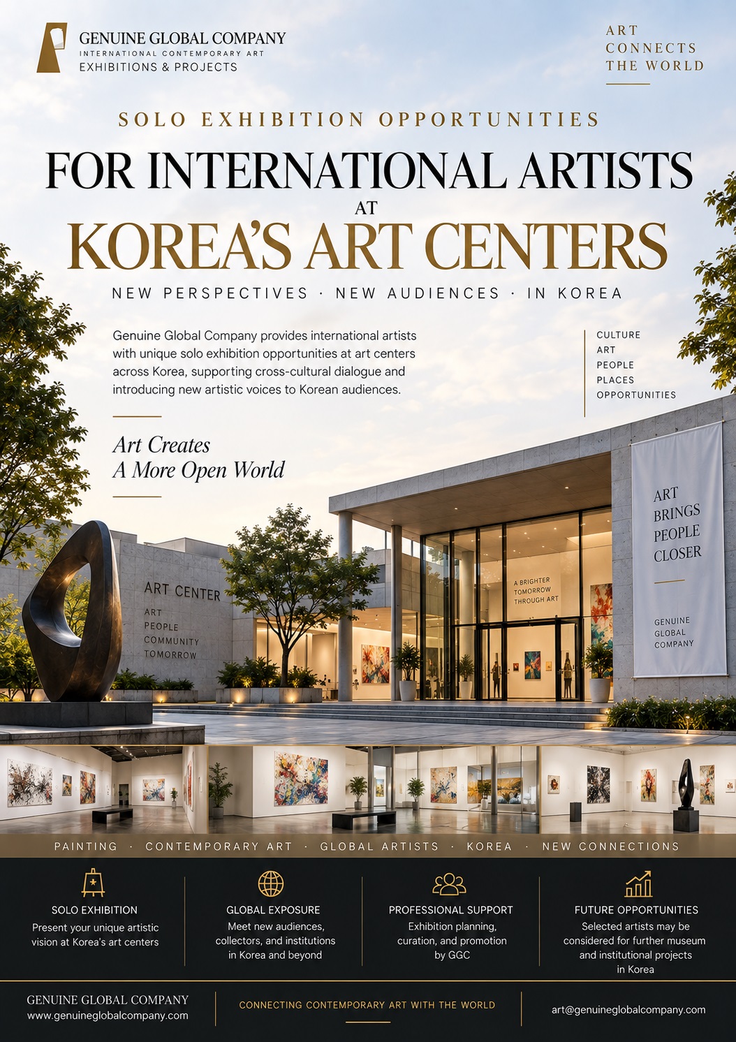 Solo exhibition opportunities for international artists at art centers in Korea
